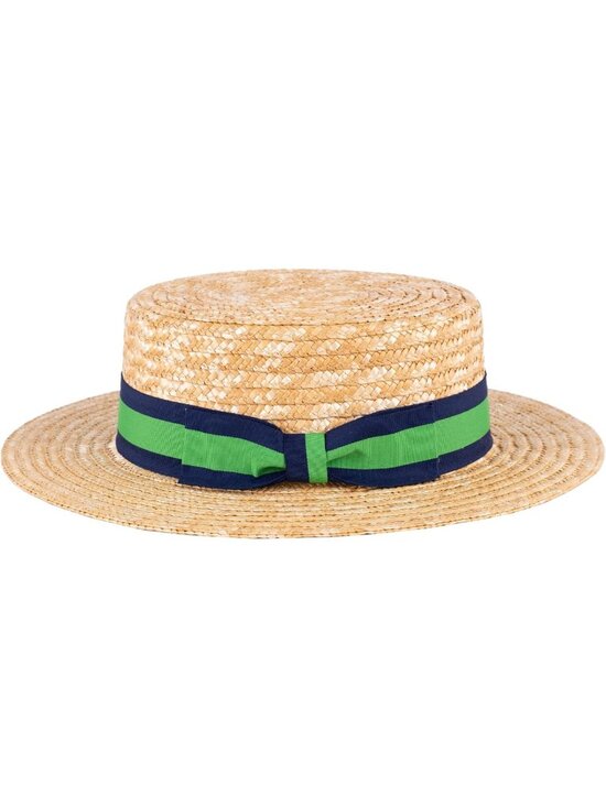 Handmade Classic Straw Boater Hat | Natural Straw, Summer Essential Accessory main image 4